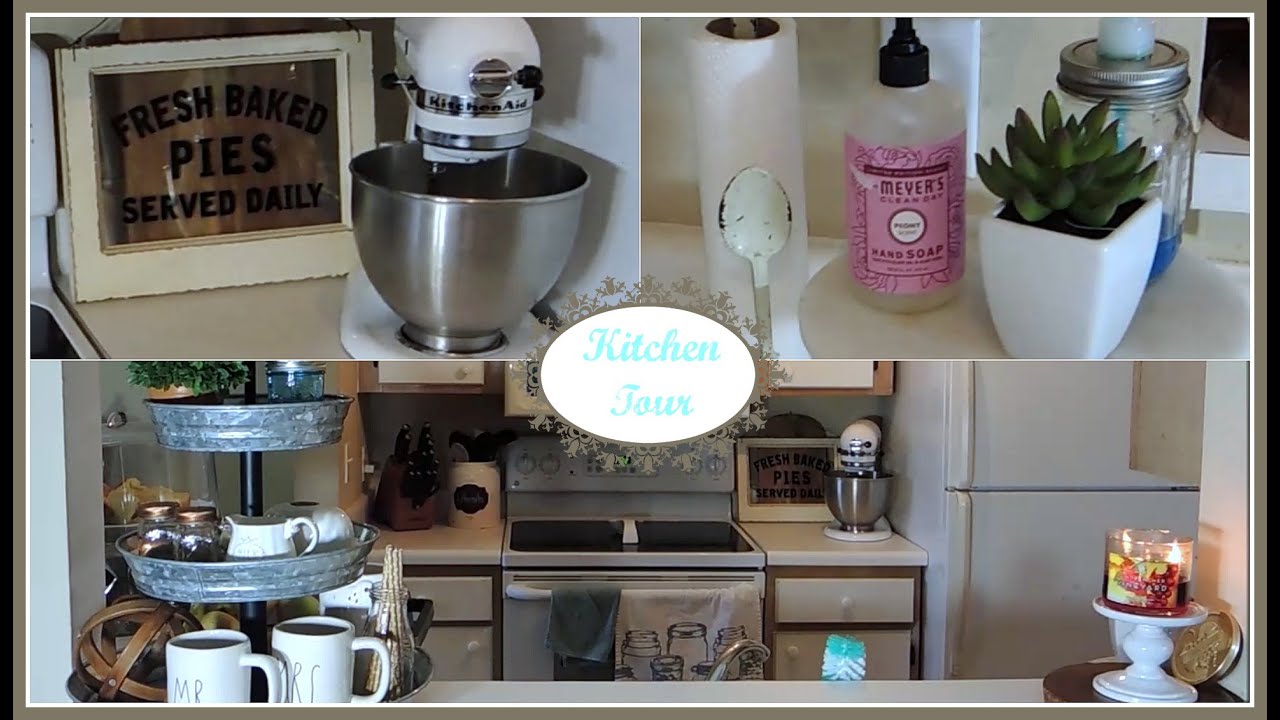 Kitchen Tour Small Kitchen Organization - YouTube