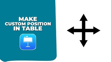 How to make a custom position in a table in Apple Keynote