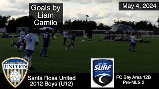 Santa Rosa United Gold 12B vs FC Bay Area Highlights Loss 7-2 (5/4/2024)