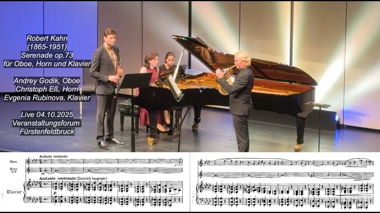 Robert Kahn: Serenade for Oboe, Horn and Piano (live)
