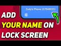 How to Put Your Name on Lock Screen Samsung Galaxy M35 | Display Name on Lock Screen