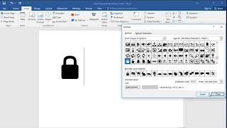 How To Type Lock Symbol In Word