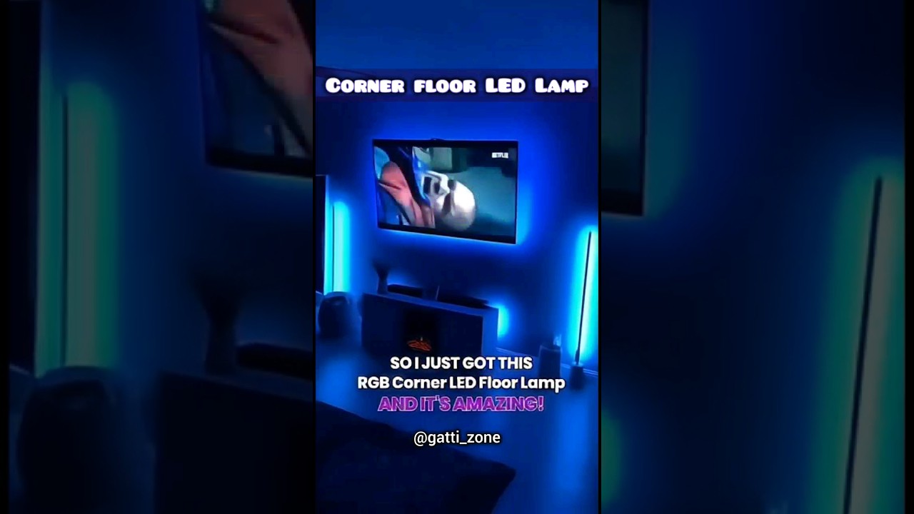 Corner Floor LED Lamp | Gaming Set Up 