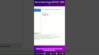 Reset Canon MG5750 Support Code 5B00 error - WIC Reset #Shorts #canonmg5750