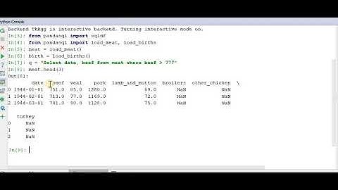 using pandasql in python2