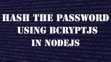 How To Hash The Password Using Bcryptjs (The Easiest Way)