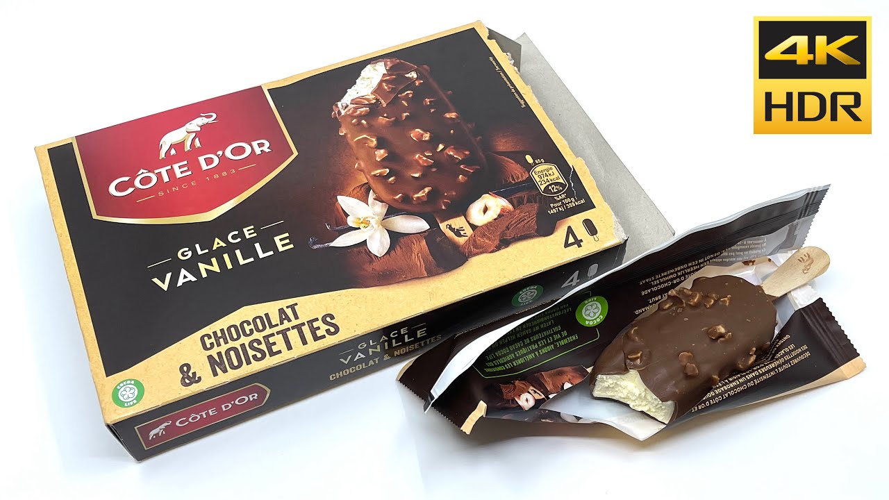 Côte d'Or Glace Vanille Chocolat & Noisettes 260g (4 YouTube