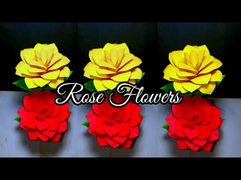 ROSE FLOWER | DIY Paper Rose | Easy Pepper flowers rose | Flower Making with Paper | ide Kreatif