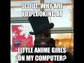 Scout looks at small anime girls