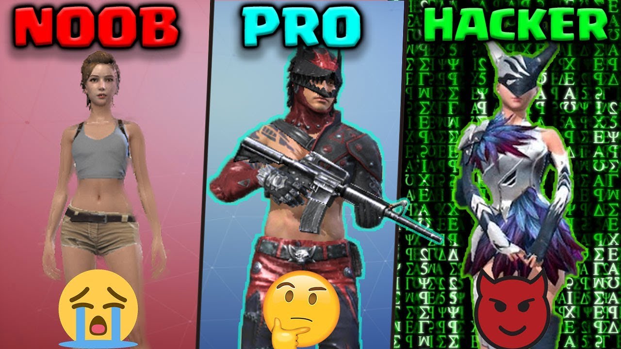 FREE FIRE - NOOB vs PRO vs HACKER  Kurko - YouTube