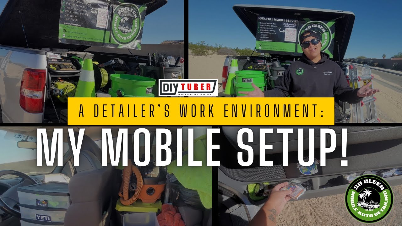 My mobile detailing setup after ONE YEAR in business! | DIY-Tuber with ...