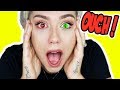 I TRIED COLOR CONTACTS FOR THE FIRST TIME! * PANIC ATTACK * | NICOLE SKYES