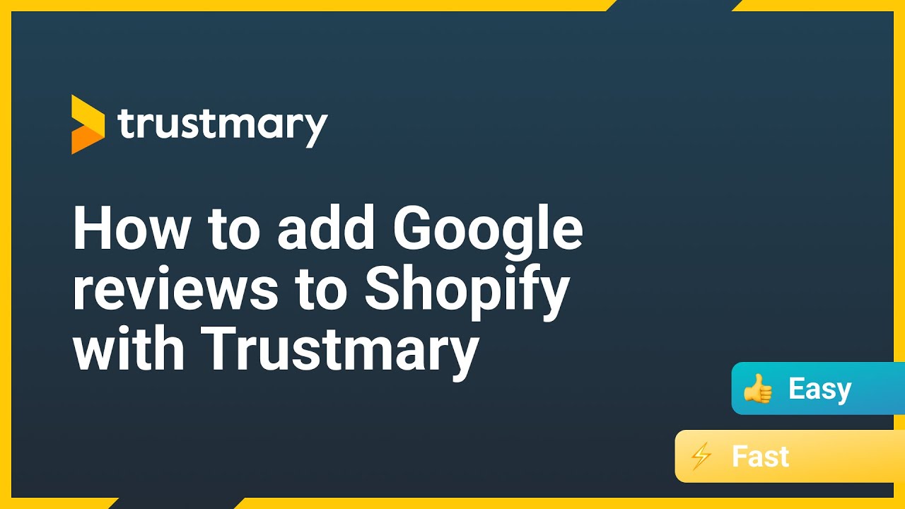 How to add Google reviews to Shopify with Trustmary - YouTube