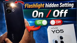 Vivo Y05 Flashlight Hidden setting || How to turn On/Off Flashlight Setting  screenshot 1