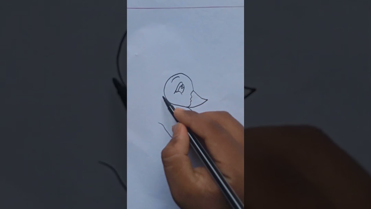 হাঁসের বাচ্চা আঁকার সহজ পদ্ধতি | How to Draw duckling//