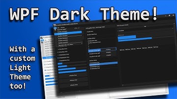 WPF Dark theme: Showcase of an easy to use dark theme "pack" in WPF (C#, VB, etc)