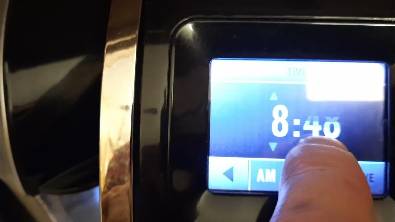 How to set up time clock on Keurig 2.0 coffee machine. YouTube