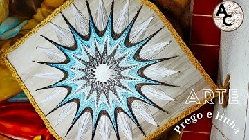Mandala- ARTE Prego e Linha- STRING ART