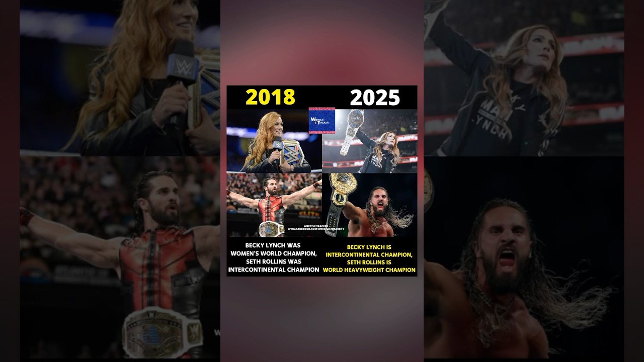 Becky Lynch and Seth Rollins setting couple goals with WWE belts 