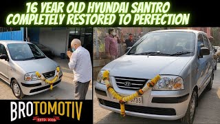 We brought this 16 year old Hyundai Santro back to Life, Perfect Shine & Finish | Hindi | Brotomotiv