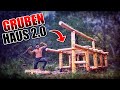 GRUBENHAUS 2.0 Bushcraft Shelter #008 - Lagerbau - Outdoor Bushcraft Camp | Fritz Meinecke