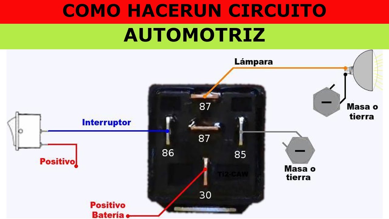 Generosidad Torbellino ir a buscar COMO PONER UN RELAY - YouTube