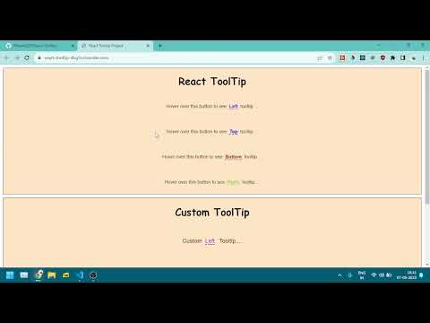 React ToolTips | Coding Ninjas | Skill Test | React