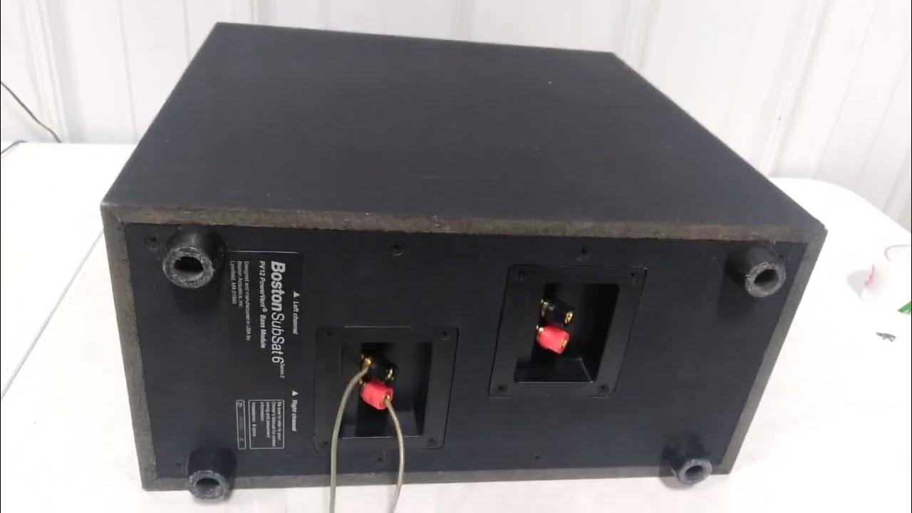 BOSTON ACOUSTICS SUBSAT 6 SUBWOOFER - YouTube