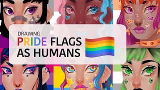 ☆ Drawing PRIDE FLAGS as character portraits ☆