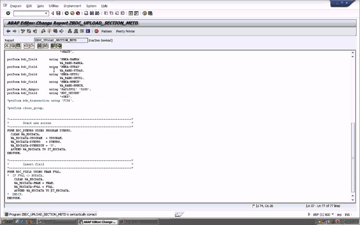 BDC Upload Using Call Transaction YouTube - YouTube