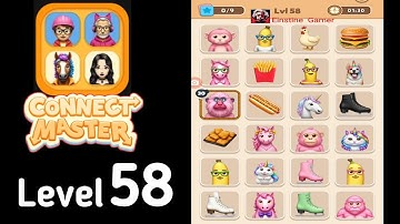 Connect Master Match Puzzle level 58 Guide Walkthrough Solution
