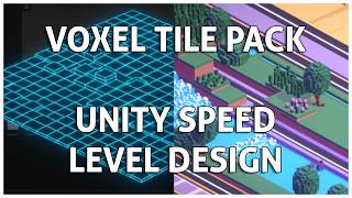 Unity 3-minute Speed Level Design // Voxel Tiles // Crossy-Road Style // Custom Grid System
