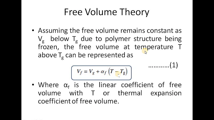 Free Volume Theory and WLF Equation