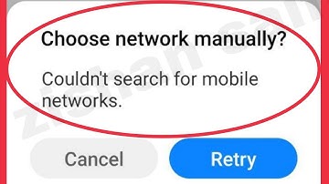 How To Fix Choose network manually | Couldn