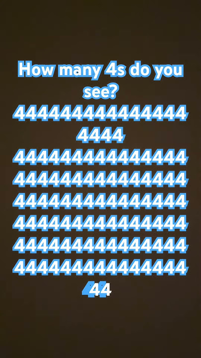 How Many Fours Do You See YouTube how-many-fours-do-you-see-youtube
