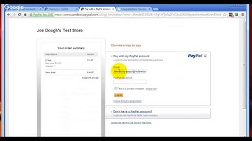 PayPal Sandbox Test Payment
