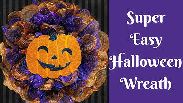 Halloween Crafts: How To Make An Easy Halloween Wreath | How To Make A Pull Through Wreath