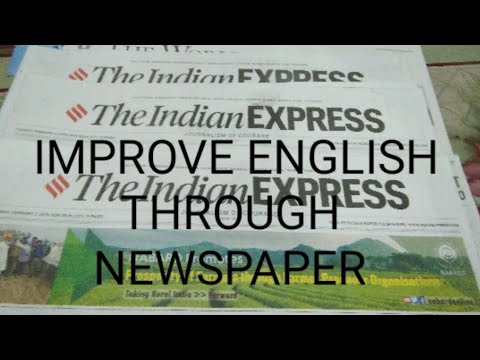 How To Improve English Through Best Newspaper Of India??