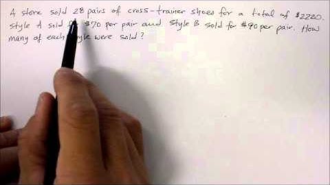 603A1  Systems Of Linear Equations:  Mixture Problems