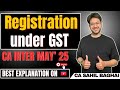 Registration under GST | CA Inter May 25 | #gst #caintergst #cainter #icai