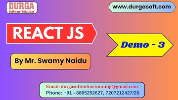 REACT JS tutorials || Demo - 3 || by Mr. Swamy Naidu On 10-07-2024 @7:30PM IST