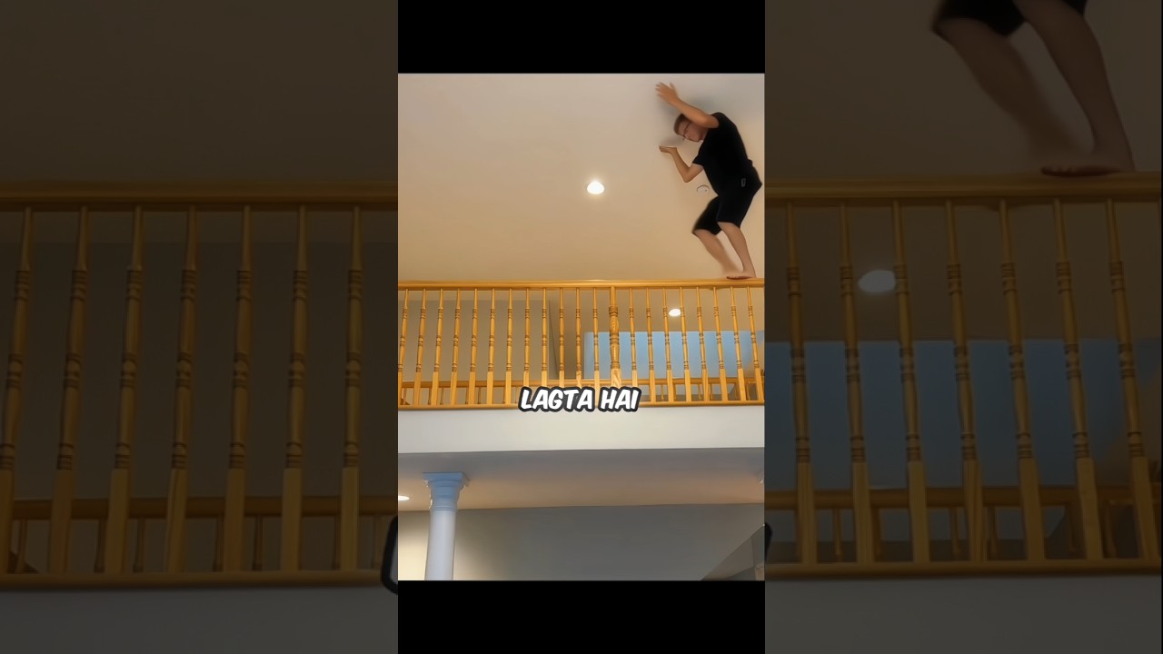 HE THINKS THE FLOOR IS LAVA AND HASN’T TOUCHED IT IN YEARS