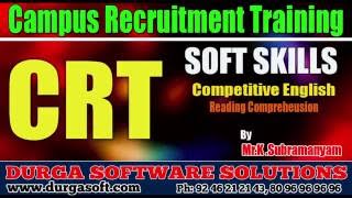 Campus Recruitment Training (CRT) || Soft Skills ||Reading Compreheusion by Subramanyam screenshot 5