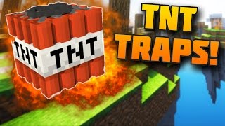 TNT TRAPPING / BOMBING in SKYWARS! (Minecraft Hypixel Skywars)