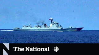 Chinese destroyers confront Canadian warship in waters off Taiwan