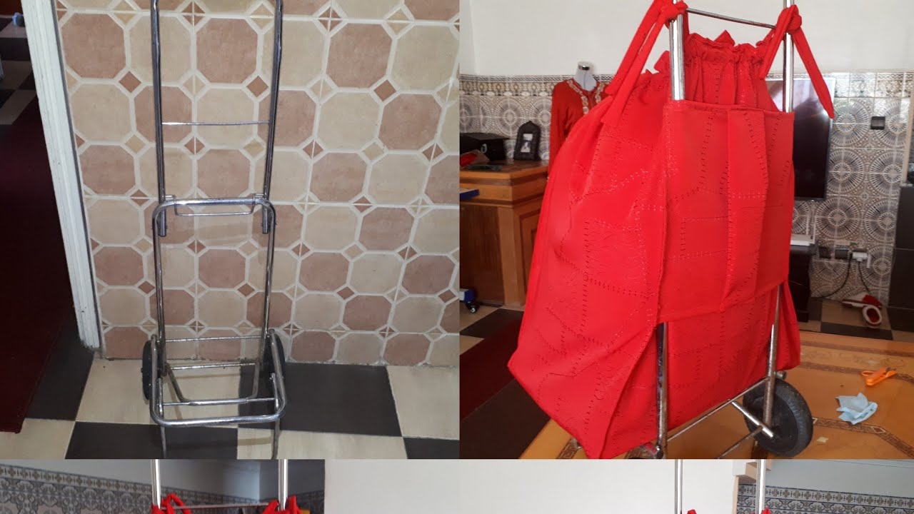 sac de rangement pour caddie.خياطة حقيبة للتسوق