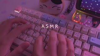 [Cozy ASMR] typing on 7 different keyboards ☁