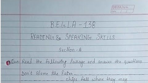 BEGLA 138 solved Assignment 2021-22 | BEGLA 138 ignou handwritten solved assignment 2021-22 | IGNOU