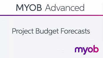 MYOB Advanced Project Budget Forecasts