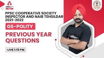 PPSC Cooperative Inspector, Naib Tehsildar 2022 | Polity | Previous Year Questions